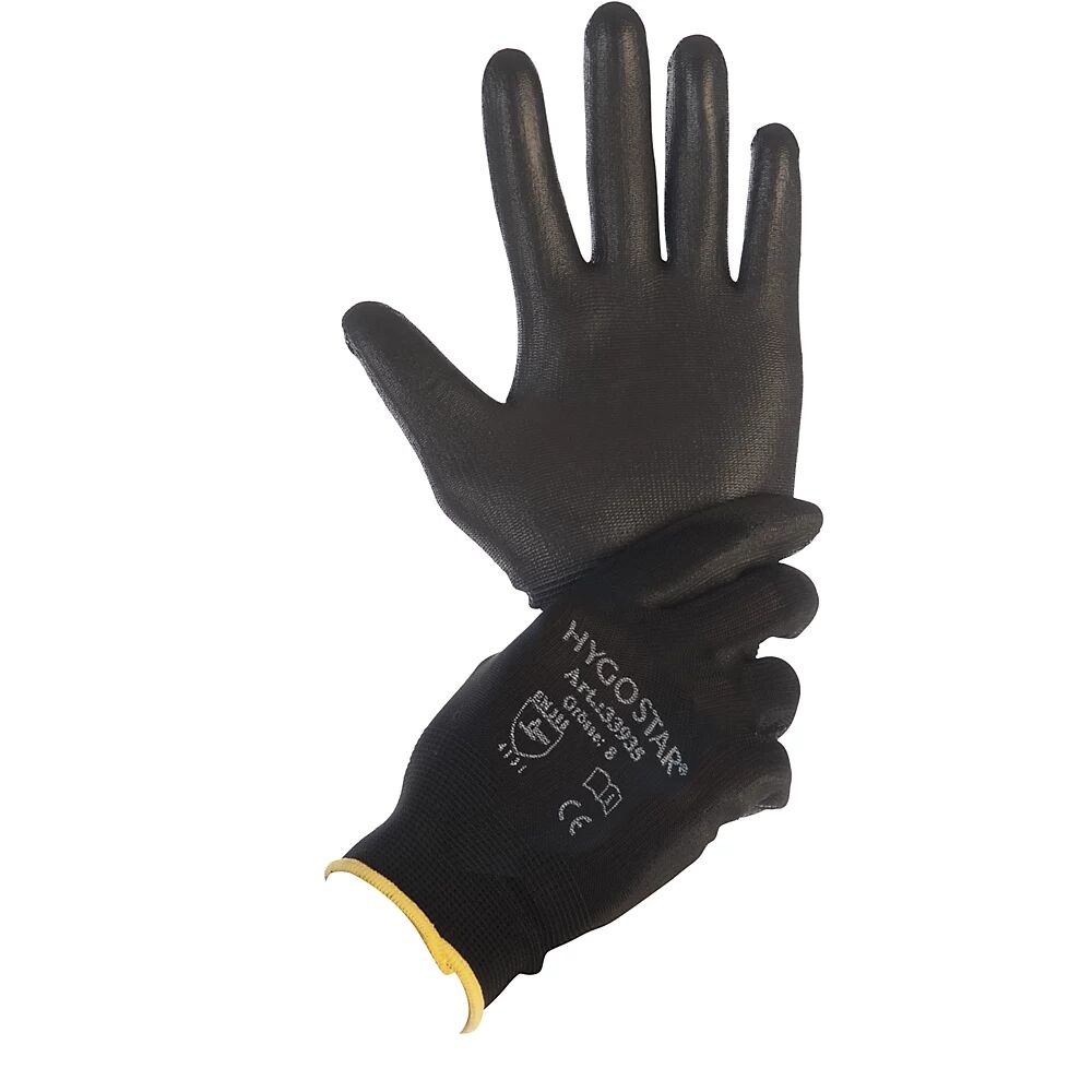 kaiserkraft Guantes de punto fino BLACK ACE, UE 120 pares, talla 11 (XXL)