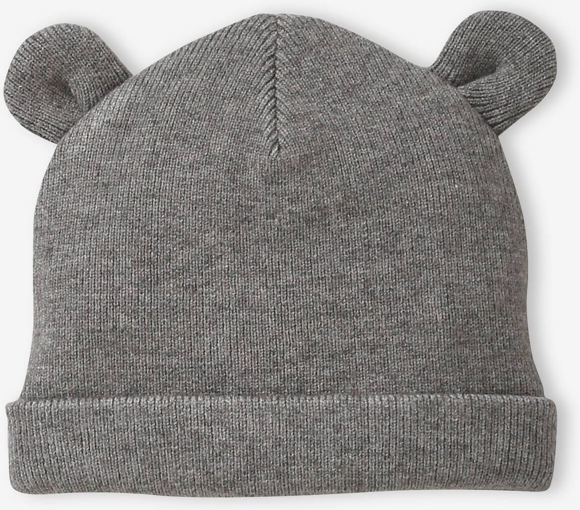 VERTBAUDET Gorro con orejitas, bebé gris claro jaspeado