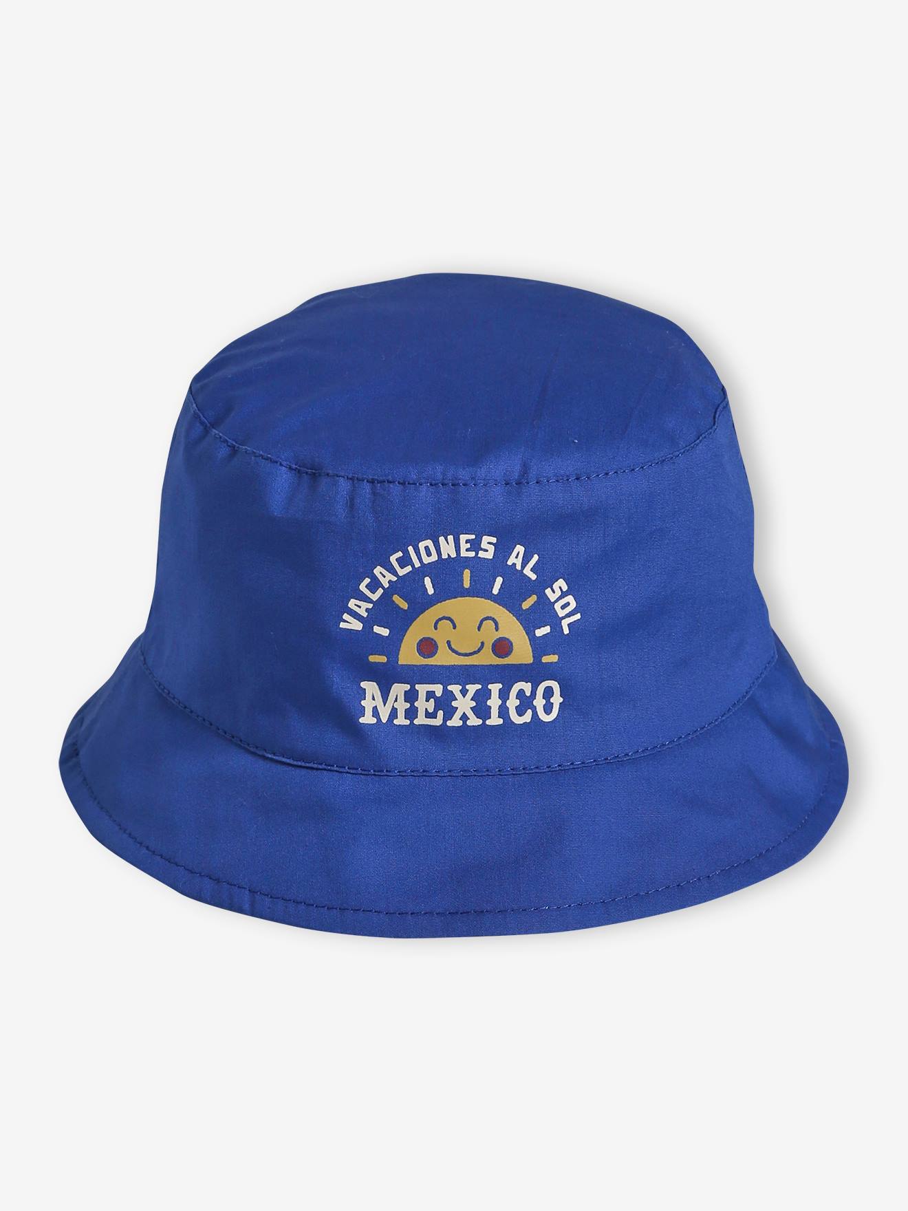 VERTBAUDET Sombrero bob reversible México para bebé niño azul eléctrico