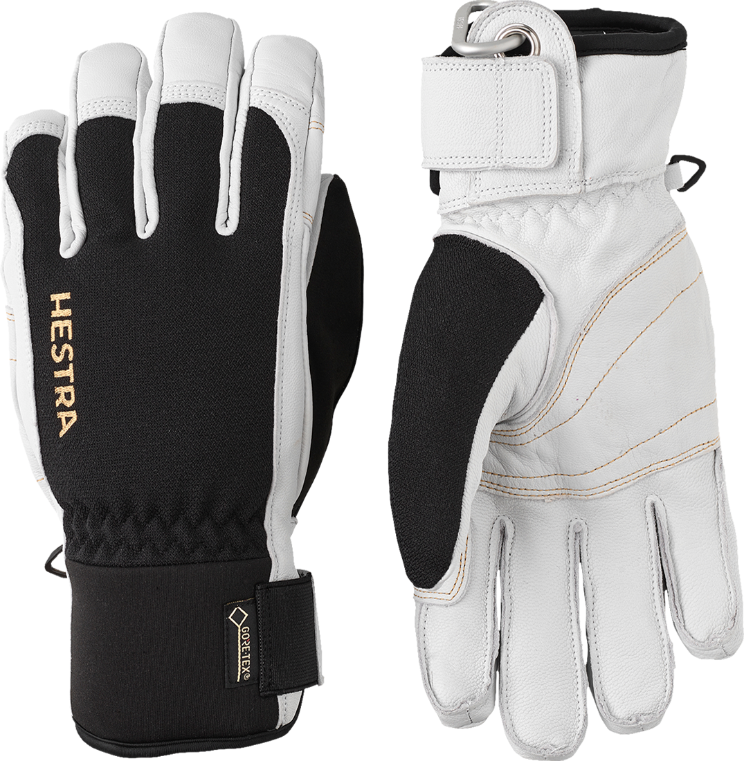 Hestra Guantes Cortos  Army Leather Gore-Tex Negro-Blanco Roto