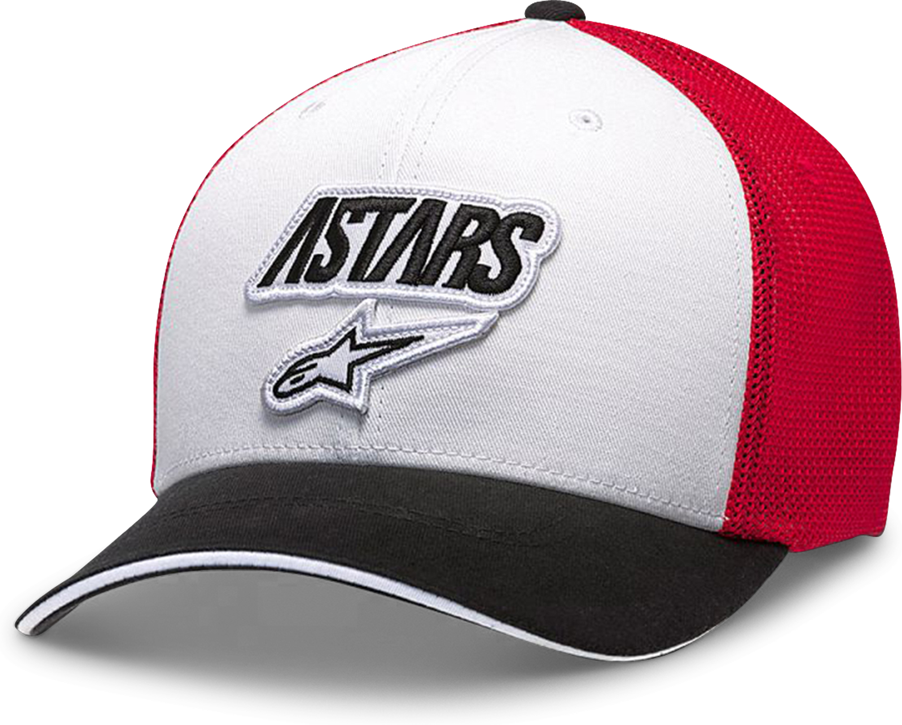 Alpinestars Gorra  Race Angle Mesh Blanco-Negro-Rojo