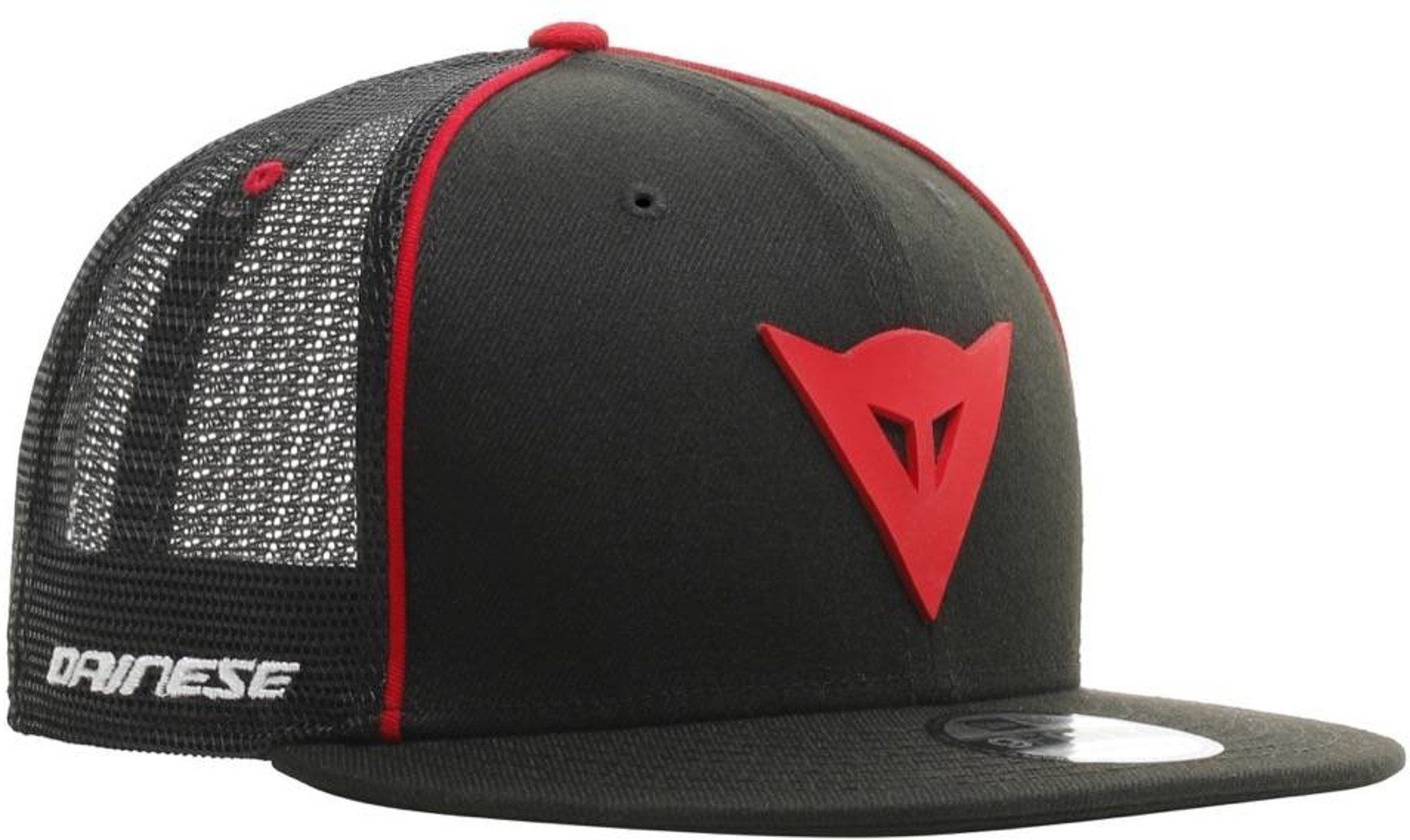 Dainese 9Fifty Trucker Snapback Cap - Negro Rojo (un tamaño)