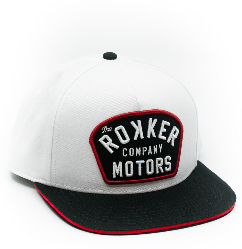 Rokker Motors Patch Snapback Tapa - Negro Blanco (un tamaño)