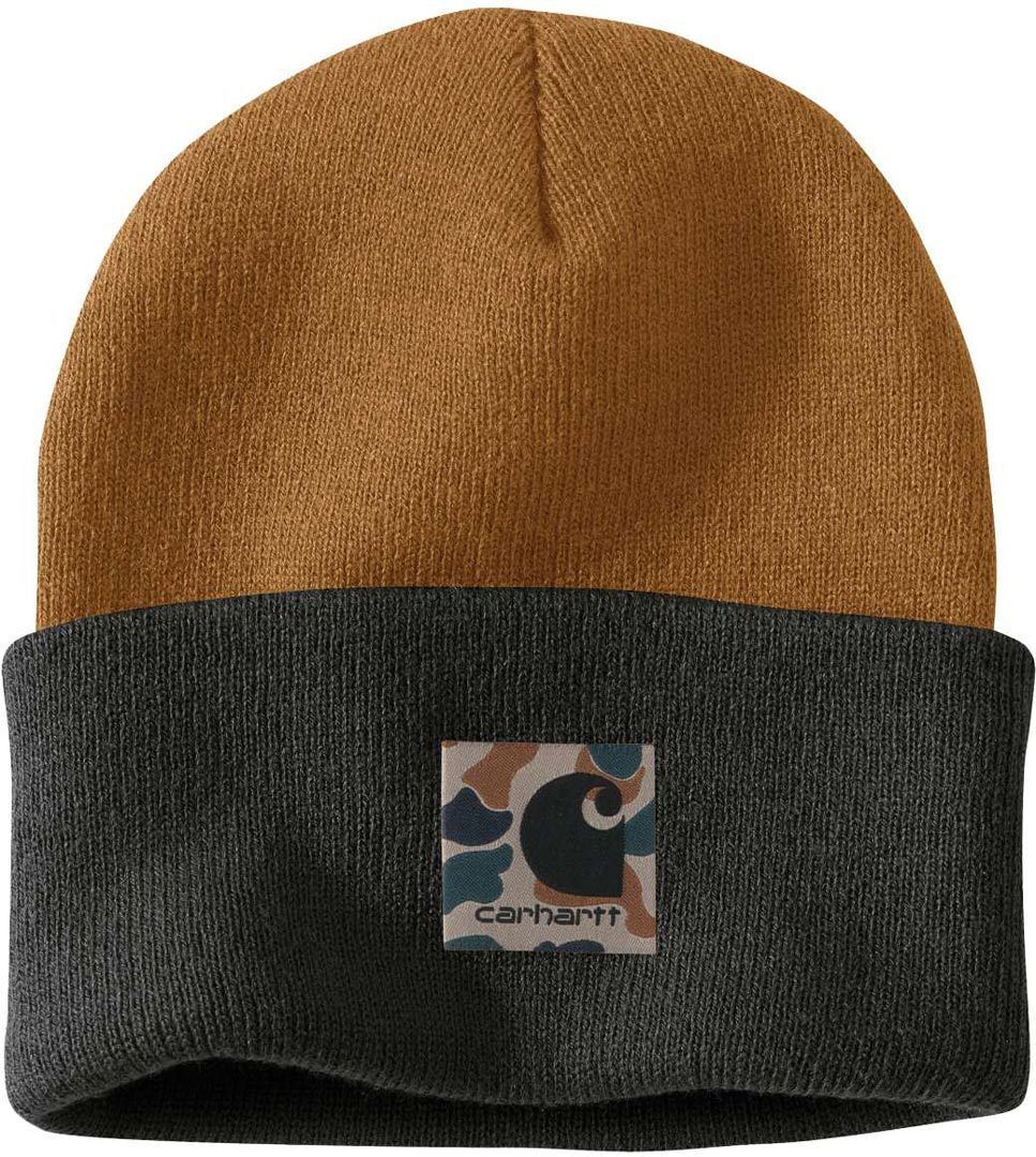 Carhartt Knit Camo Patch Beanie - Marrón (un tamaño)