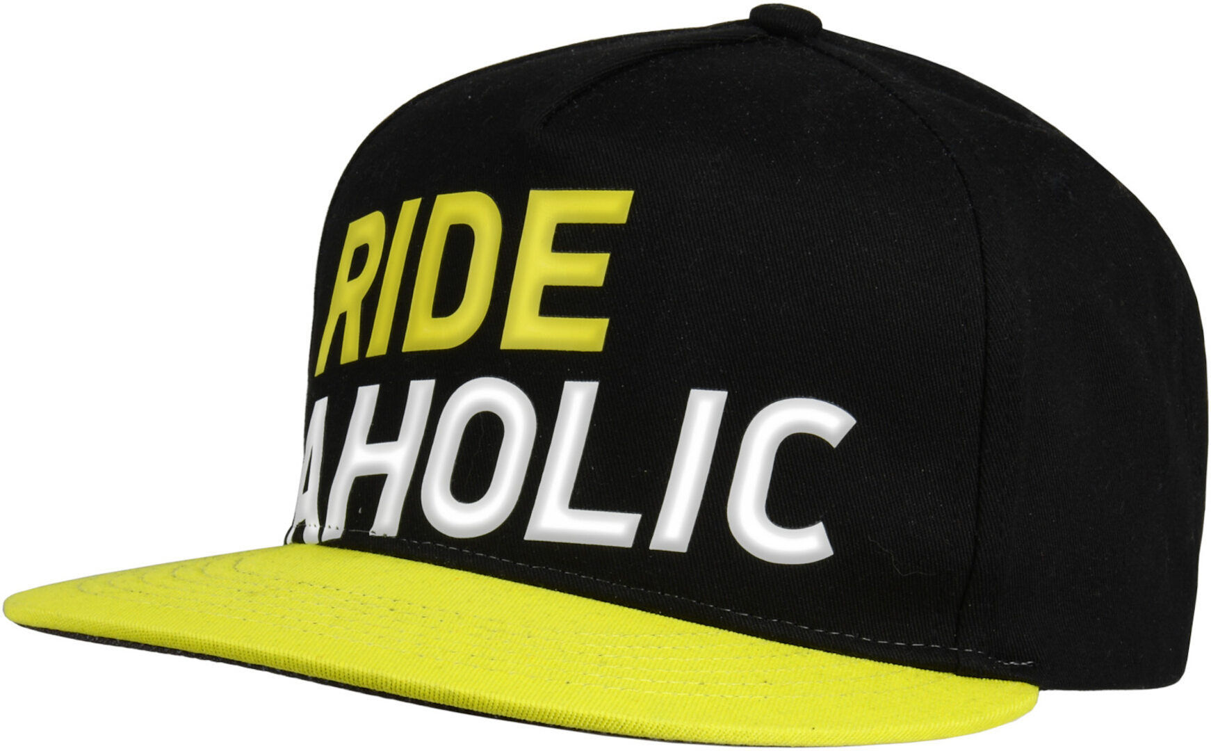 Macna Rideaholic Snapback Gorro - Negro Amarillo (un tamaño)