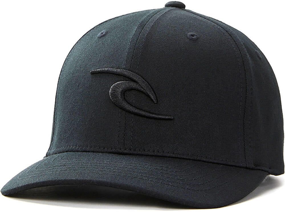 Rip Curl tepan flexfit visera lona Negro (UNICA)