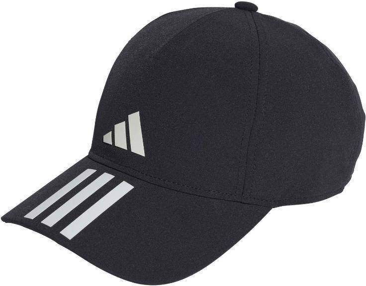 Gorra Adidas Aeroready Baseball 3 Bandas Negro Blanco