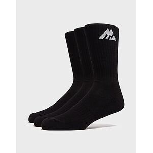 MONTIREX 3-Pack Crew Socks, Black  - Black - Size: 8-11