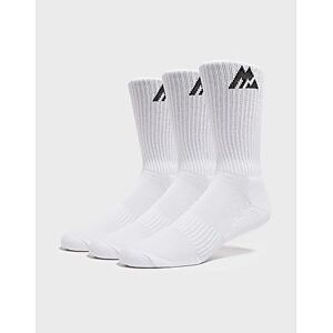 MONTIREX 3-Pack Crew Socks, White  - White - Size: 8-11