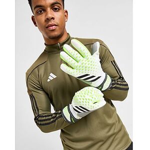 adidas Predator Edge League Goalkeeper Gloves, White / Lucid Lemon / Black  - White / Lucid Lemon / Black - Size: 10