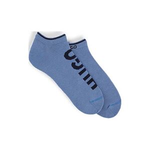 HUGO Two-pack of cotton-blend ankle socks with logos