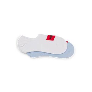 HUGO Two-pack of invisible socks with woven logo patch