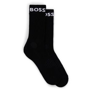 Boss Two-pack of quarter-length socks in stretch fabric