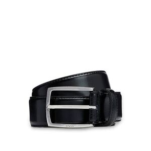Boss Italian-made polished-leather belt with stitching detail