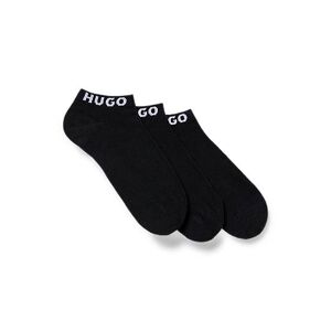 HUGO Three-pack of ankle socks with logo cuffs