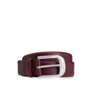 Boss Italian-made grained-leather belt with logo buckle
