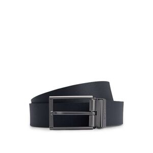 Boss Italian-leather reversible belt with pin and plaque buckles