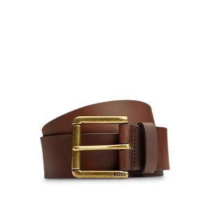 Boss Leather belt with branded pin buckle