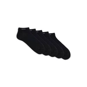 Boss Five-pack of cotton-blend ankle socks with branding