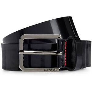 HUGO Leather belt with branded buckle