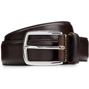 Boss Italian-leather belt with silver-tone pin buckle