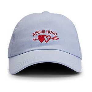 HUGO Cotton-twill cap with embroidered logo artwork