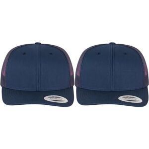 Flexfit Unisex Retro Trucker Baseballkappe, Navy, Einheitsgröße EU