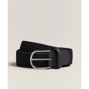 Anderson's Stretch Woven 3,5 cm Belt Navy - Ruskea - Size: One size - Gender: men