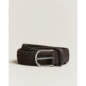 Anderson's Stretch Woven 3,5 cm Belt Green - Valkoinen - Size: 41-43 44-46 - Gender: men