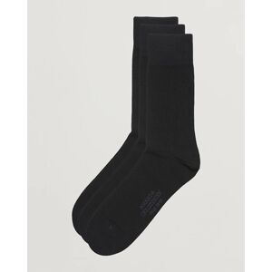 Amanda Christensen 3-Pack True Cotton Socks Black - Musta - Size: One size - Gender: men