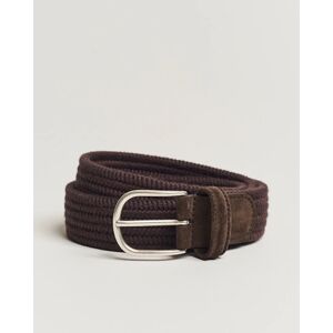 Anderson's Braided Wool Belt Brown - Musta - Size: One size - Gender: men