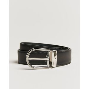 Montblanc Horseshoe Buckle Grey 35 mm Leather Belt Grey - Musta - Size: One size - Gender: men