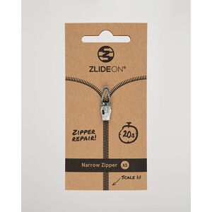 ZlideOn Narrow Zipper Silver XS - Musta - Size: One size - Gender: men