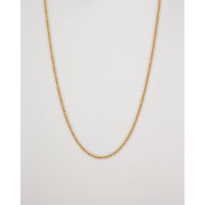 Wood Curb Chain Slim Necklace Gold - Hopea - Size: One size - Gender: men
