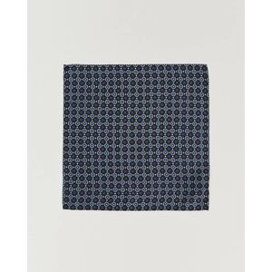 Amanda Christensen Medallion Silk Pocket Square Black - Sininen - Size: One size - Gender: men