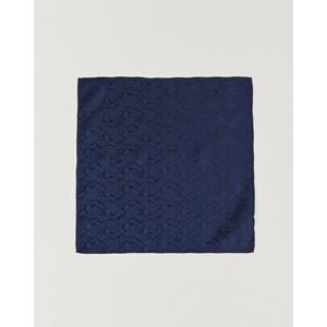 Amanda Christensen Tonal Paisley Silk Pocket Square Navy - Musta - Size: One size - Gender: men