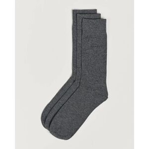 Gant 3-Pack Cotton Socks Charcoal Melange - Ruskea - Size: 20MM - Gender: men