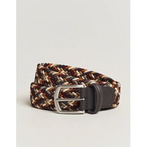 Anderson's Stretch Woven 3,5 cm Belt Multi Brown - Sininen - Size: 56 57 58 60 61 62 - Gender: men