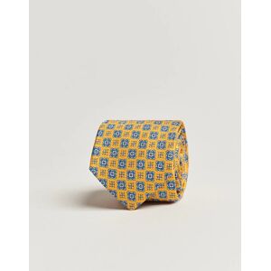 Kiton Printed Medallion Silk Tie Yellow - Sininen - Size: S M L - Gender: men