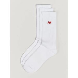 New Balance 3-Pack Patch Logo Socks White - Musta - Size: One size - Gender: men