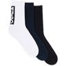 HUGO Three-pack of cotton-blend short socks with branding