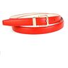 Crown Designer Damengürtel Leder ROT 2cm Breite 85-110cm/44T60 (100)