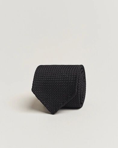Drake's Silk Grenadine Handrolled 8 cm Tie Black
