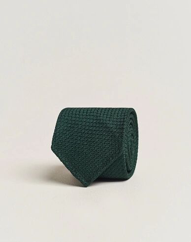 Drake's Silk Grenadine Handrolled 8 cm Tie Green