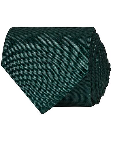 Eton Silk Basket Weave Tie Green