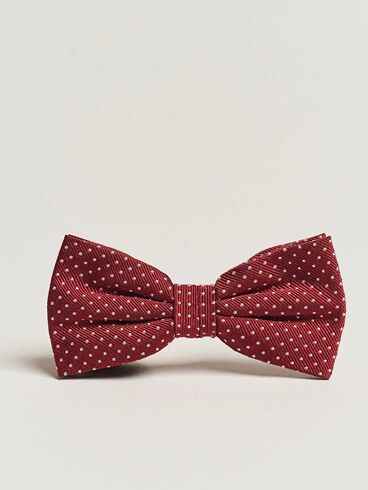 Amanda Christensen Micro Dot Pre Tie Silk Wine Red