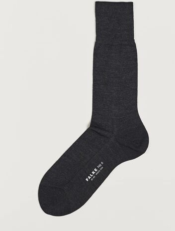 Falke No. 6 Finest Merino & Silk Socks Anthracite Melange