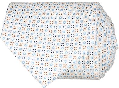 E. Marinella 3-Fold Printed Micro Dots 8 cm Silk Tie Light Blue