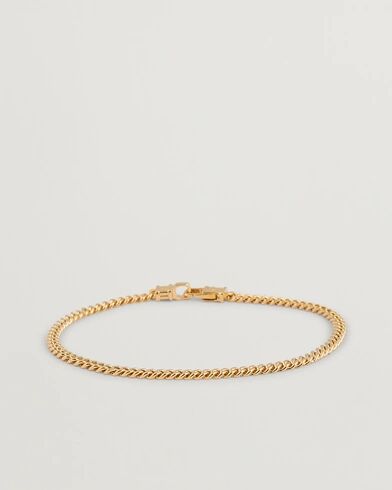 Wood Curb Bracelet M Gold