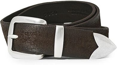 Orciani Western Suede Belt 3 cm Dark Brown